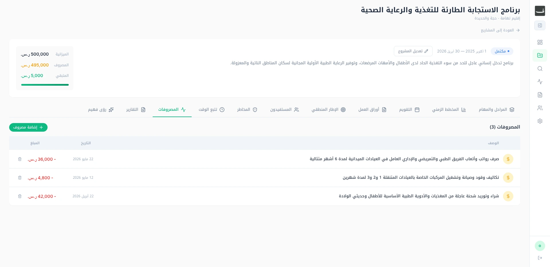 نظام إدارة ومتابعة المشاريع التنموية | فهيم — 11
